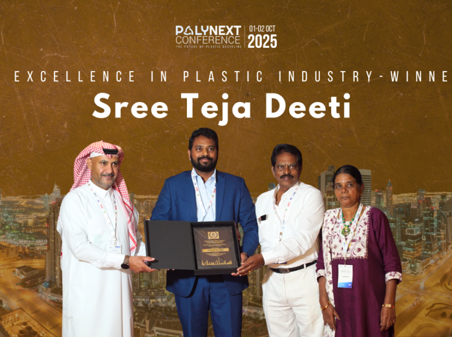 Sree Teja Deeti of Vistar Leaf Honoured at PolyNext Awards 2025 for Innovation in Alternative Materials Award